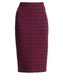 A L C  - Thea Check Wool Pencil Skirt at Saks Fifth Avenue