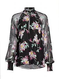 A L C  - Venetia High-Neck Floral Top at Saks Fifth Avenue