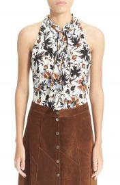 A L C    x27 Steele  x27  Floral Print Silk Top at Nordstrom