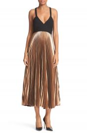 WornOnTV: Steffy’s Thanksgiving dress with gold pleated skirt on The ...