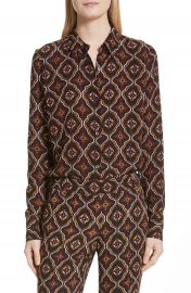 A L C  Aubrey Print Silk Top at Nordstrom