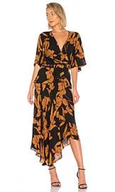 A L C  Avi Dress in Black  amp  Ochre from Revolve com at Revolve