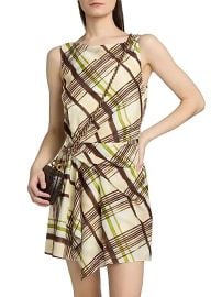 A.L.C. Dea Plaid Gathered Cotton Minidress | Saks Fifth Avenue at Saks Fifth Avenue