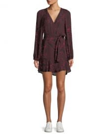 A L C  Embry Floral-Print Silk Mini Wrap Dress at Neiman Marcus