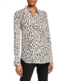 A L C  Emerson Printed Button-Down Top at Neiman Marcus