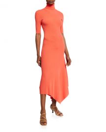 A L C  Erynna Turtleneck Handkerchief Midi Dress at Neiman Marcus