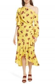 WornOnTV: Zuri’s yellow floral one shoulder dress on E! News | Zuri ...