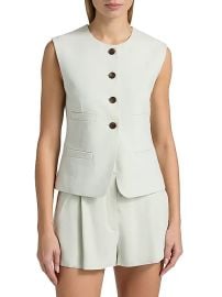 A.L.C. Georgie Linen-Blend Vest | Saks Fifth Avenue at Saks Fifth Avenue