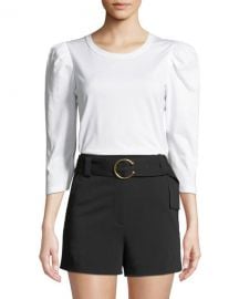 A L C  Karlie Puff-Sleeve Crewneck Tee at Neiman Marcus