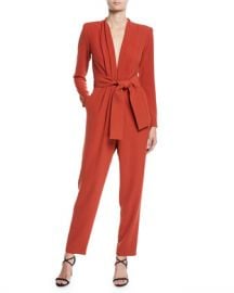 A L C  Kieran Belted Long-Sleeve Jumpsuit at Neiman Marcus