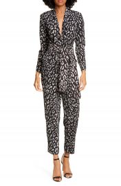 A L C  Kieran Leopard Print Jumpsuit   Nordstrom at Nordstrom