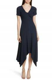 A L C  Knotted Rib Knit Midi Dress at Nordstrom