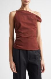 A.L.C. Leia Ruched One-Shoulder Wool Blend Top at Nordstrom