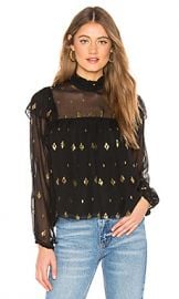 A L C  Meloni Top in Black  amp  Gold from Revolve com at Revolve