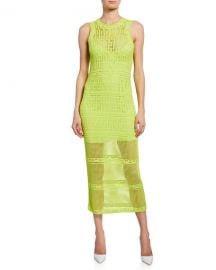 A L C  Monaghan Sleeveless Crochet Dress at Neiman Marcus