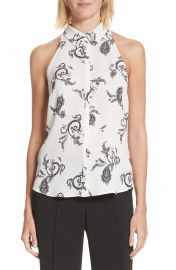 A L C  Nette Print Silk Top at Nordstrom