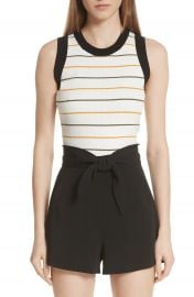 A L C  Rita Stripe Rib Knit Top at Nordstrom