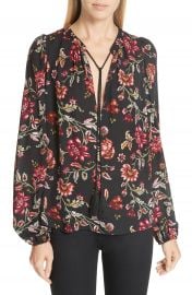 A L C  Royan Floral Print Silk Blouse   Nordstrom at Nordstrom