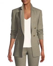 A L C  Sedgwick Double-Breasted Houndstooth Blazer at Neiman Marcus