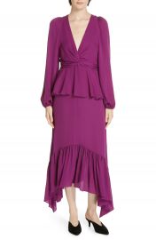 A L C  Stanwyck Ruffle Silk Dress   Nordstrom at Nordstrom