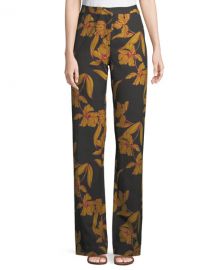 A L C  Vaughn Floral-Print Straight-Leg Pants at Neiman Marcus