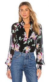 A L C  Venetia Top in Black  amp  Purple from Revolve com at Revolve