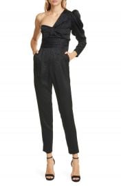 A L C  Walden One Shoulder Moir   Jumpsuit   Nordstrom at Nordstrom