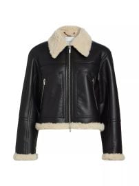 A L C Avery Faux Leather Sherpa Jacket at Saks Fifth Avenue