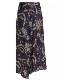 A L C Clara Paisley Wrap Midi Skirt at Saks Fifth Avenue