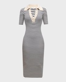 A L C Darcy Stripe Midi Sweater Dress at Neiman Marcus