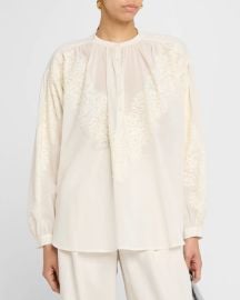 A L C Elaine High Neck Lace Top at Neiman Marcus