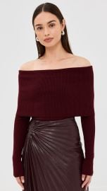 A L C Evelyn Top in Burgundy at Shopbop