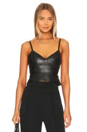 A L C Gweneth Vegan Leather Top at Revolve