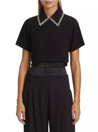 A L C Lark Cropped Crystal Top at Saks Fifth Avenue