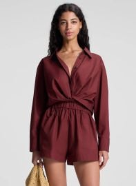 A L C Leo Cropped Cotton Shirt at A.L.C.
