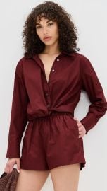 A L C Leo Cropped Cotton Shirt at Shopbop