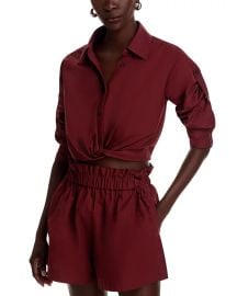 A L C Leo Cropped Cotton Shirt at Bloomingdales