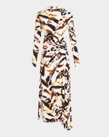 A L C Lia Dress in Black Camel at Neiman Marcus