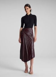 A L C Tracy Faux Leather Pleated Maxi Skirt at A.L.C.