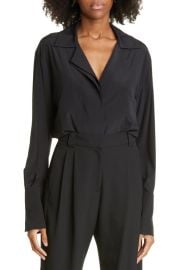 A.L.CDiana Long Sleeve Silk Blend Bodysuit at Nordstrom