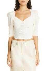 A.L.CGigi Pointelle Crop Sweater at Nordstrom