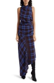 A.L.CIggy Plaid Ruched Asymmetric Hem Dress at Nordstrom