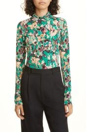 A.L.CJames Floral Print Turtleneck Top at Nordstrom