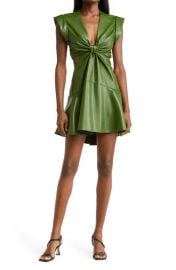 A.L.CLexi Cutout Waist Faux Leather Dress at Nordstrom