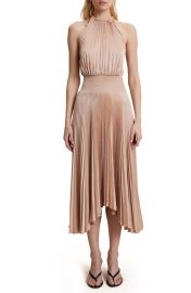 A.L.CRenzo II Pleated Sleeveless Midi Dress in Bella Size 2 at Nordstrom