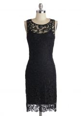 A Sweet Aperitif Dress in Noir at ModCloth