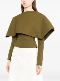A.W.A.K.E. Mode asymmetric-collar Top | Green | FARFETCH at Farfetch