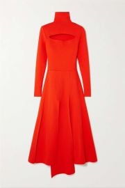 A W A K E MODE Asymmetric cutout stretch knit turtleneck dress at Net a Porter