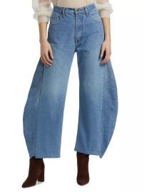 A W A K E Mode High Rise Barrel Leg Jeans at Saks Fifth Avenue