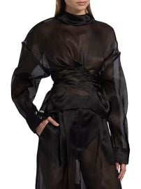 A.w.a.k.e. Mode Silk Organza Twisted Shirt at Saks Fifth Avenue